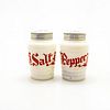 2 Vintage White Milk Glass Salt And Pepper Shakers