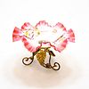 Victorian Art Cranberry Glass Bride'S Basket On Stand