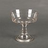 Large Clear Glass Footed Pedestal Bowl, Compote