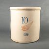 Red Wing Stoneware 10 Gallon Wing Crock