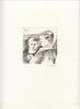 ALBERTO ZIVERI<br>Rome, 1908 - 1990<br><br>Self-portrait with my mother, 1937<br>Dry-point engraving,  10 x 9,5 cm engraving (35,5 x 25  cm sheet)<br>