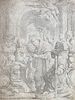 François Perrier (1590-1650) from Agostino Carracci (1557-1602)<br><br>LA COMUNIONE DI SAN GIROLAMO<br>Burin, 38 x 28,2 cm<br>The engraving reproduces