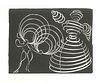 Albert Flocon<br><br>Danse des Femmes, End of XX Century<br>Black and white print, 24,8 x 19,2 cm<br>Danse des Femmes is a very beautiful linoleum ori