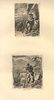 Auguste Lançon<br><br>En Campagne, Middle of XIX Century<br> Black and white etchings, 52,7 x 32,5 cm<br>En Campagne is the title of two black and whi