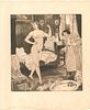 Emil Sartori<br><br>Erotic Scene VI - Illustration, 1907<br>Aquatint and etching, 34.4 x 30 cm<br>Original title : Die Jungfrau<br>This wonderful B/W 