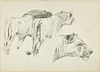Wilhelm Lorenz<br><br>Felines, XX Century<br>Drawing in pencil on ivory-colored paper, 29.5 x 40.8 cm<br>Felines is a beautiful original pencil drawin