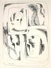 Sami Burhan<br><br>Portraits, 1970<br>China ink on cardboard, 35 x 25 cm<br>Portraits is an original artwork realized by Sami Burhan in the 1970s.  pa