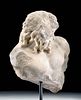 Roman Marble Silenus Statue Fragment