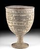 Large Indus Valley Pottery Stemmed Chalice - RARE!