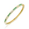 Tiffany & Co. Diamond and Emerald Bangle Bracelet
