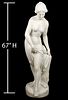 Large Carrara Marble Nude Sculpture of Woman