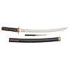 Japanese Samurai Sword (Wakizashi) with Hitatsura Hamon