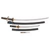 A Matching Pair of Japanese Samurai Swords (Daisho) Wakashi Signed Izumi (no) Kami Fujiwara Kunisada 