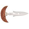 Large and Elegant Push Dagger with Carved Exotic Wood Grip by Lloyd Hale