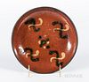 Willoughby Smith Slip-decorated Redware Dish