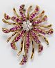 Vintage 18 Karat Yellow Gold Ruby and
