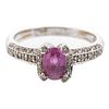 A Very Fine Pink Sapphire & Diamond Ring in 18K