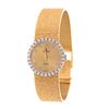 A Lady's 14K Gold Concord Diamond Wrist Watch