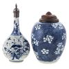 Chinese Export Ginger Jar & Pencil Neck Vase