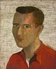 C.1950 American Social Realist Portrait Painting