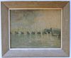 M. Davis Impressionist Sailboat Harbor Painting