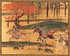 Japanese Meiji Samurai Warrior Horse Painting