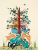 Popovi Da, Untitled (Dancing Deer, Skunk, Tree) ca. 1965