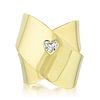 Heart-Shaped Diamond Cross Ring, Italian