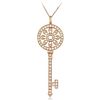 Tiffany & Co. Petal Diamond Key Pendant Necklace