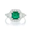 Cartier Art Deco Emerald and Diamond Ring