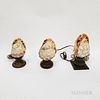 Three Shell Cameo Accent Lamps