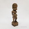 African Carved Wood Fertility Figure