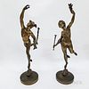 Pair of Gilt-bronze Statues of Demeter and Persephone