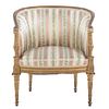 Louis XV Style Upholstered Tub Chair