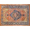 Rare Antique Serapi Carpet,. Persia, 11.1 x 15.1