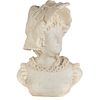 Antonio Piazza Marble Bust of Young Beauty
