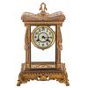 Waterbury Art Nouveau Gilt Bronze Regulator Clock