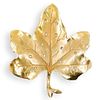 !4K Gold & diamonds "Maple Leaf" Brooch