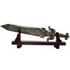A Chinese Carved Soapstone Sword