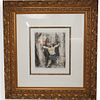 Marc Chagall (French. 1887-1985) "Samson Renverse Les Colonnes" Signed Etching