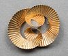 Tiffany & Co. 14K Mid-Century Swirl Pin Brooch