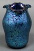 Loetz Papillion Cobalt Glass Vase