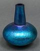 Loetz Papillion Cobalt Art Glass Bud Vase