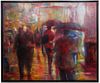 Wu Jih-Chin "Neon Crowd" Large Oil on Canvas