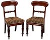 Sheraton Style Upholstered Side Chairs, Pair