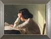 Helen B. Hoffman "Woman Reading" Oil on Canvas