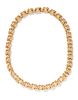 TIFFANY & CO., YELLOW GOLD AND DIAMOND 'X' COLLAR NECKLACE