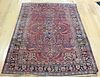 Antique And Finely Hand Woven Sarouk Area Carpet.