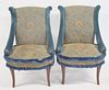 Pair Of Art Deco Upholstered Boudoir Chairs.