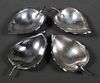 (4) CARTIER Sterling Leaf Candy Nut Dish